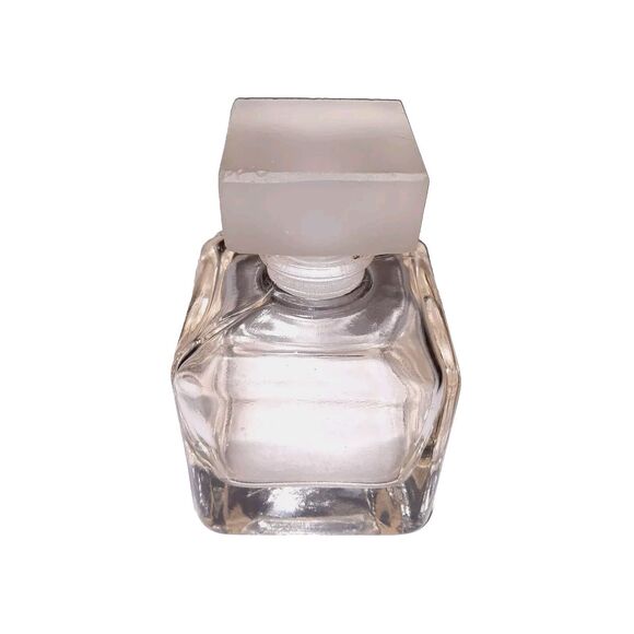 Vintage Parfum Perfume Bottle Squared w/ Rounded Corners & Frosted Squar… - Picture 3 of 9